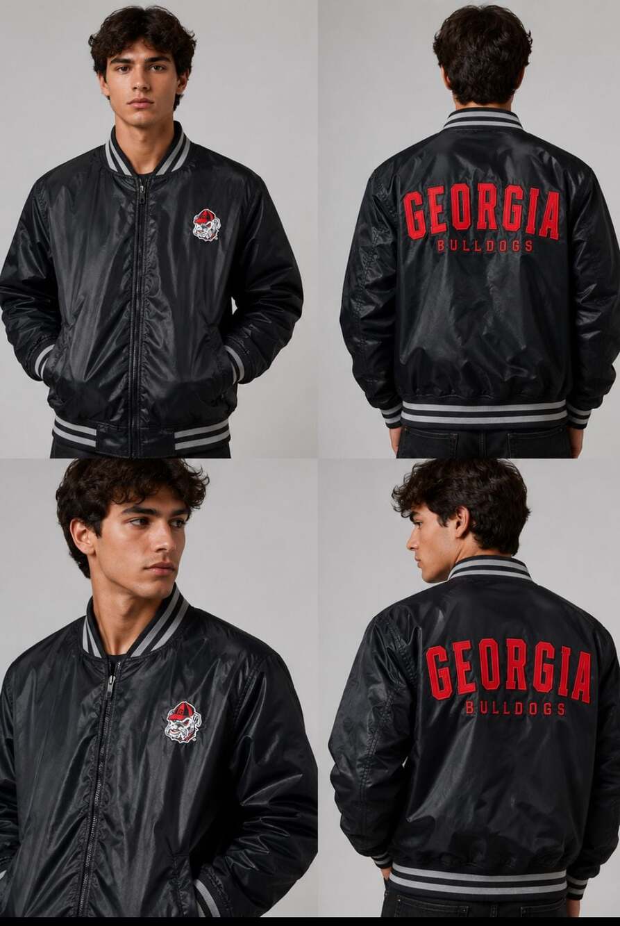 Rivalry Threads 91 Georgia Bulldogs Black Bomber Jacket